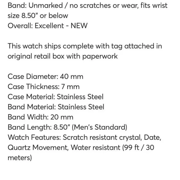 New Bulova Watch Men  Qualtz Sutton 96B342 Men’s 40mm Date Works NWT. - Picture 12 of 15